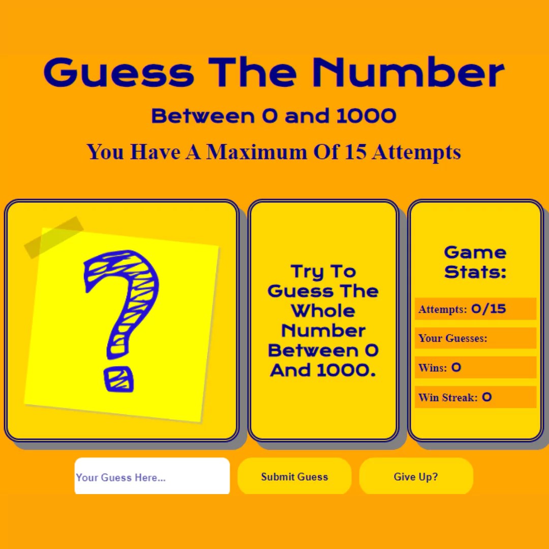 Build a Number Guessing Game using HTML, CSS, and JavaScript Source Code
